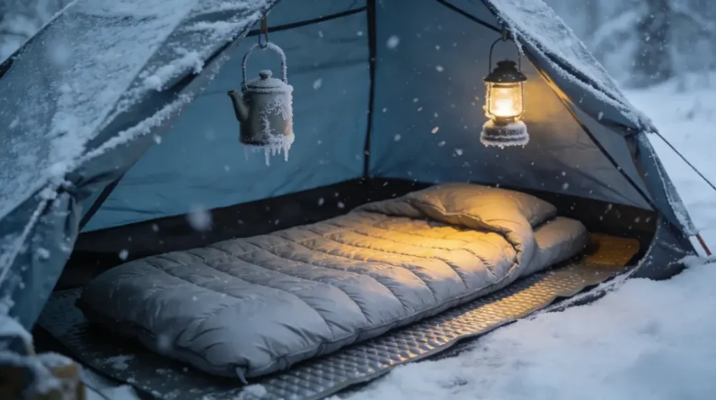 Best cold weather sleeping bags 2026 winter mountain backpacking camp testing thermal down loft protection