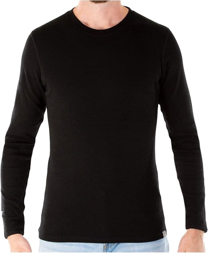hiking base layer for cold weather - MERIWOOL Merino Midweight Long Sleeve Crew