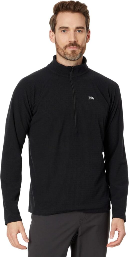 fleece midlayer for hiking - Mountain Hardwear Summit Grid Half Zip