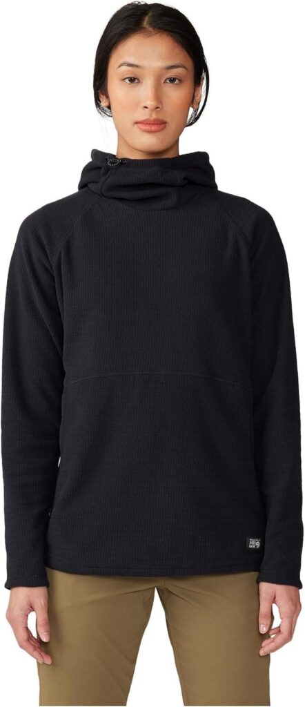 fleece midlayer for hiking - Mountain Hardwear Summit Grid Tunic Hoodie