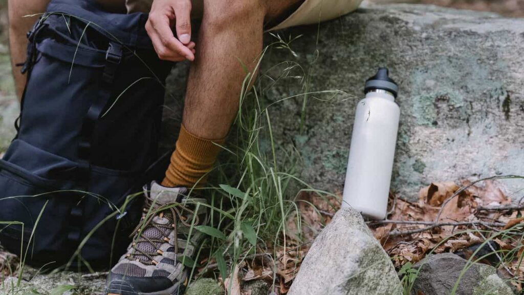 Hike with ease in a pair of Merino wool hiking socks.